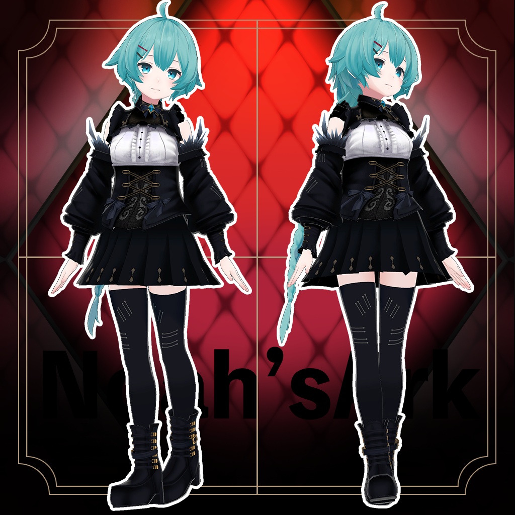 「薄荷」専用【3D衣装モデル】ブラックマリア