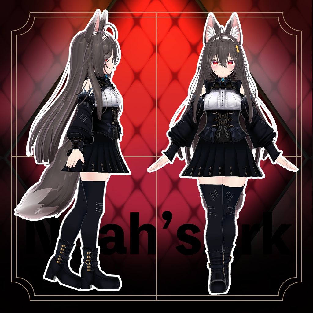 「ここあ」専用【3D衣装モデル】ブラックマリア