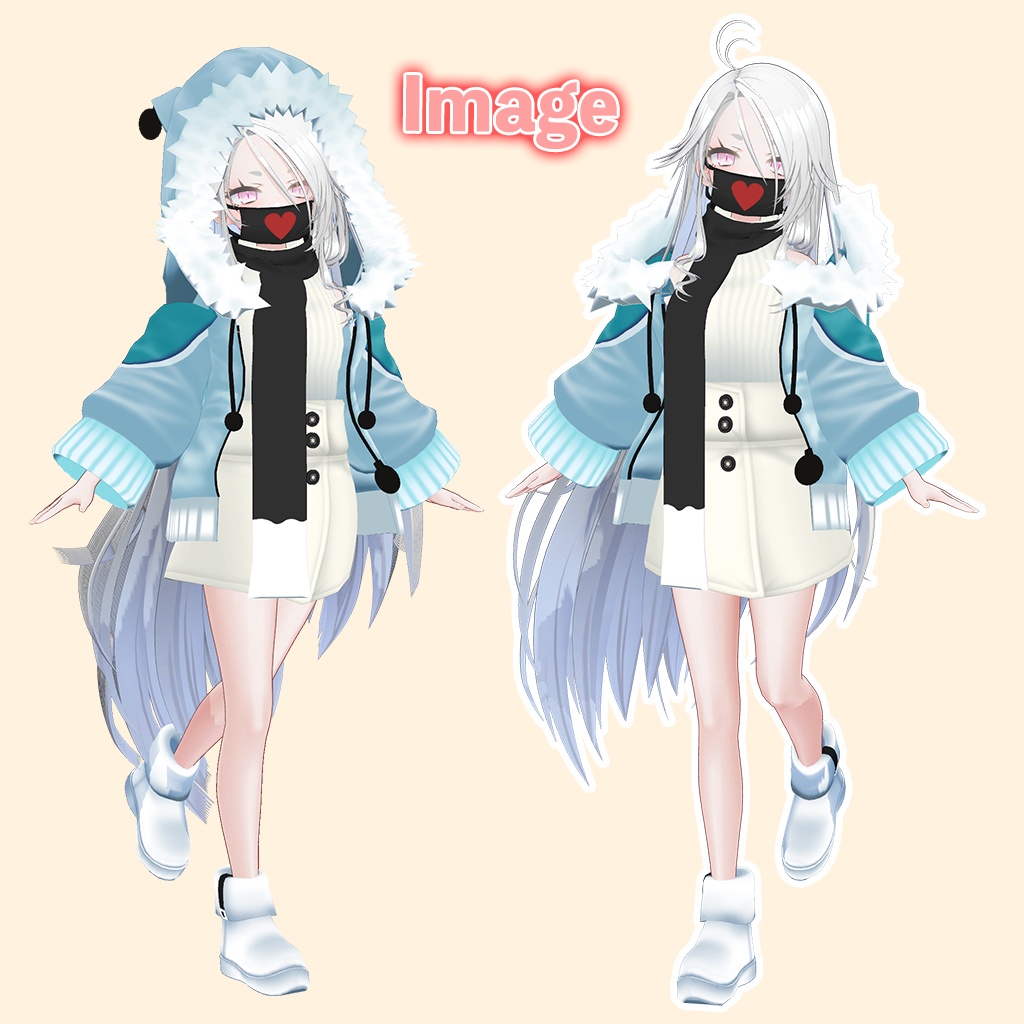 「ゾメちゃん」専用【3D衣装モデル】白きなこ