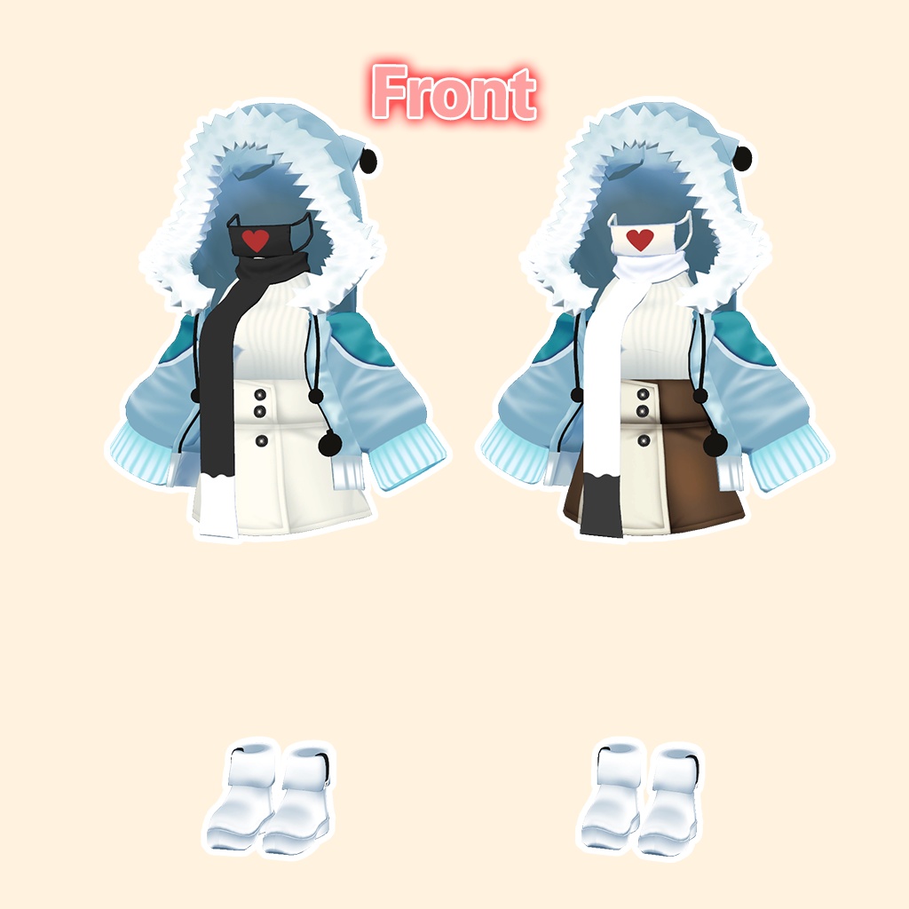 「ゾメちゃん」専用【3D衣装モデル】白きなこ