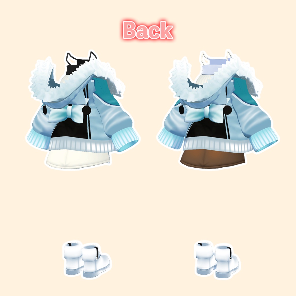 「ゾメちゃん」専用【3D衣装モデル】白きなこ