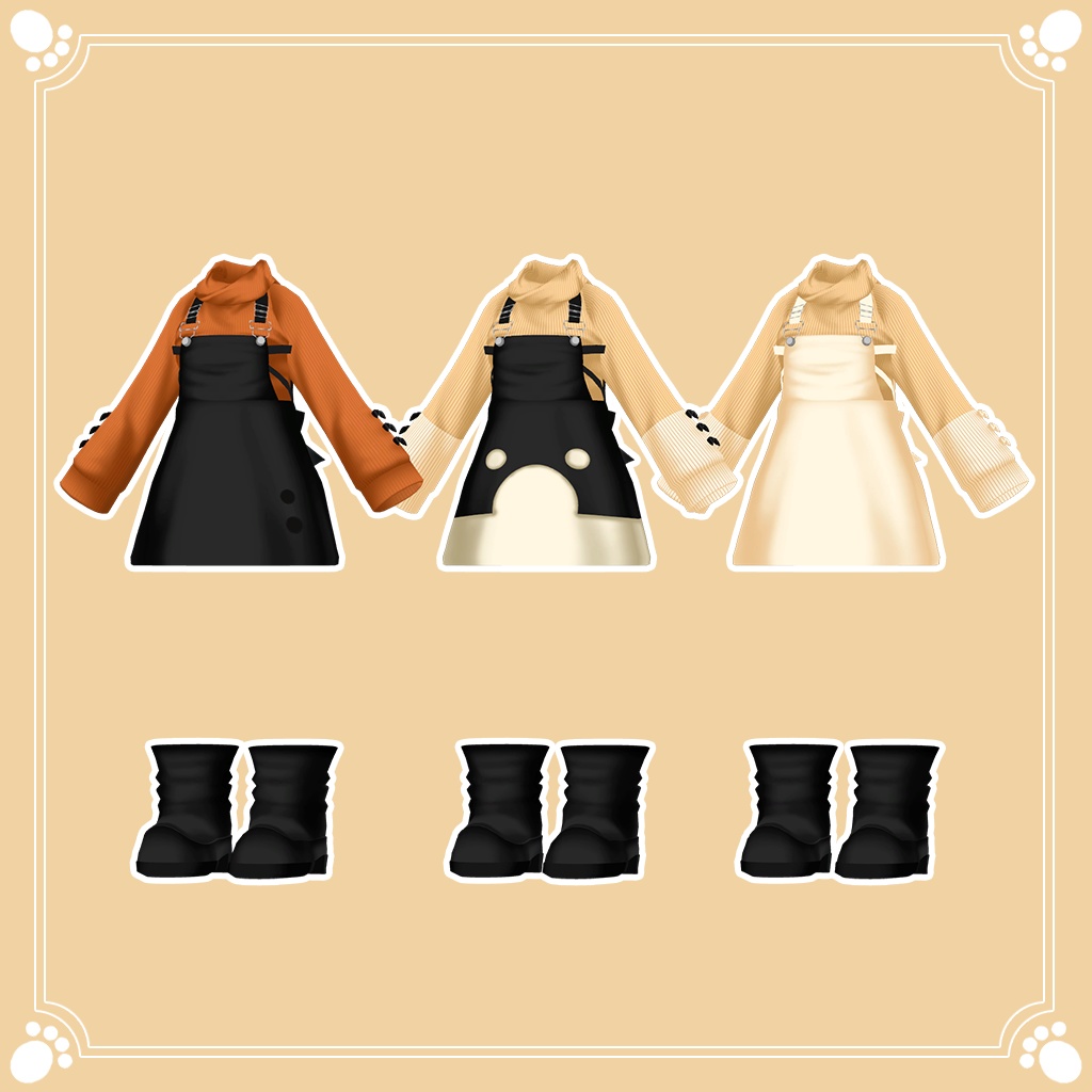 「まめひなた」専用【3D衣装モデル】カプチーノ