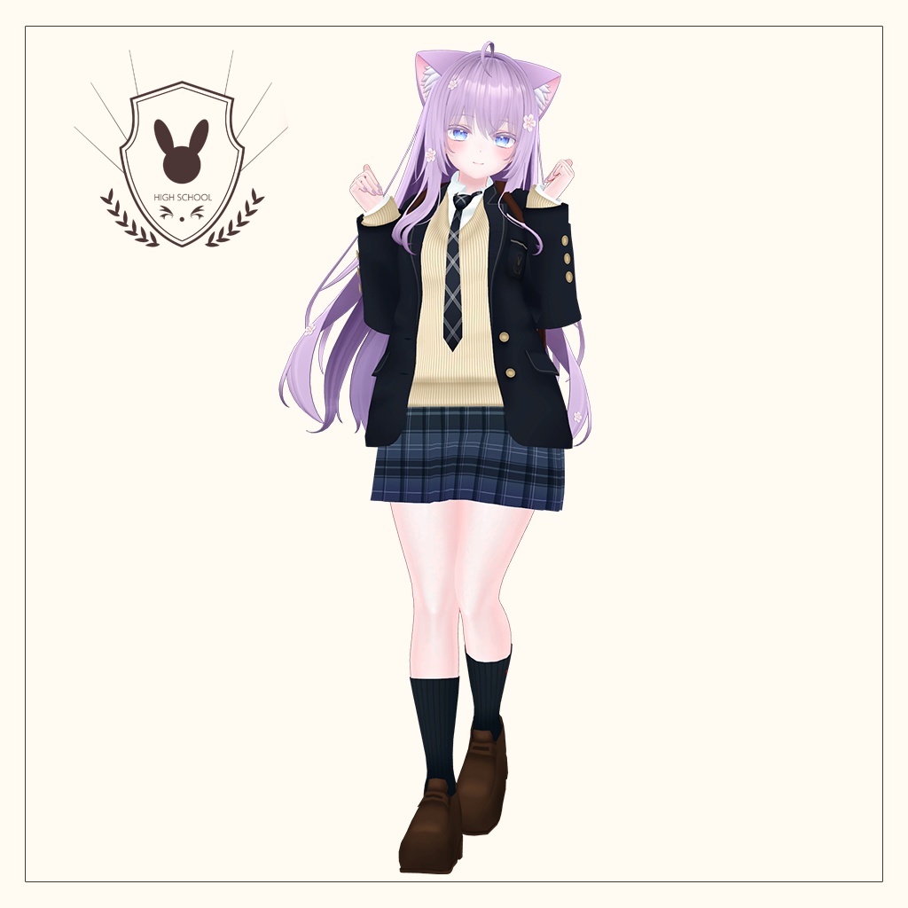 「萌」専用【3D衣装モデル】公立高校制服