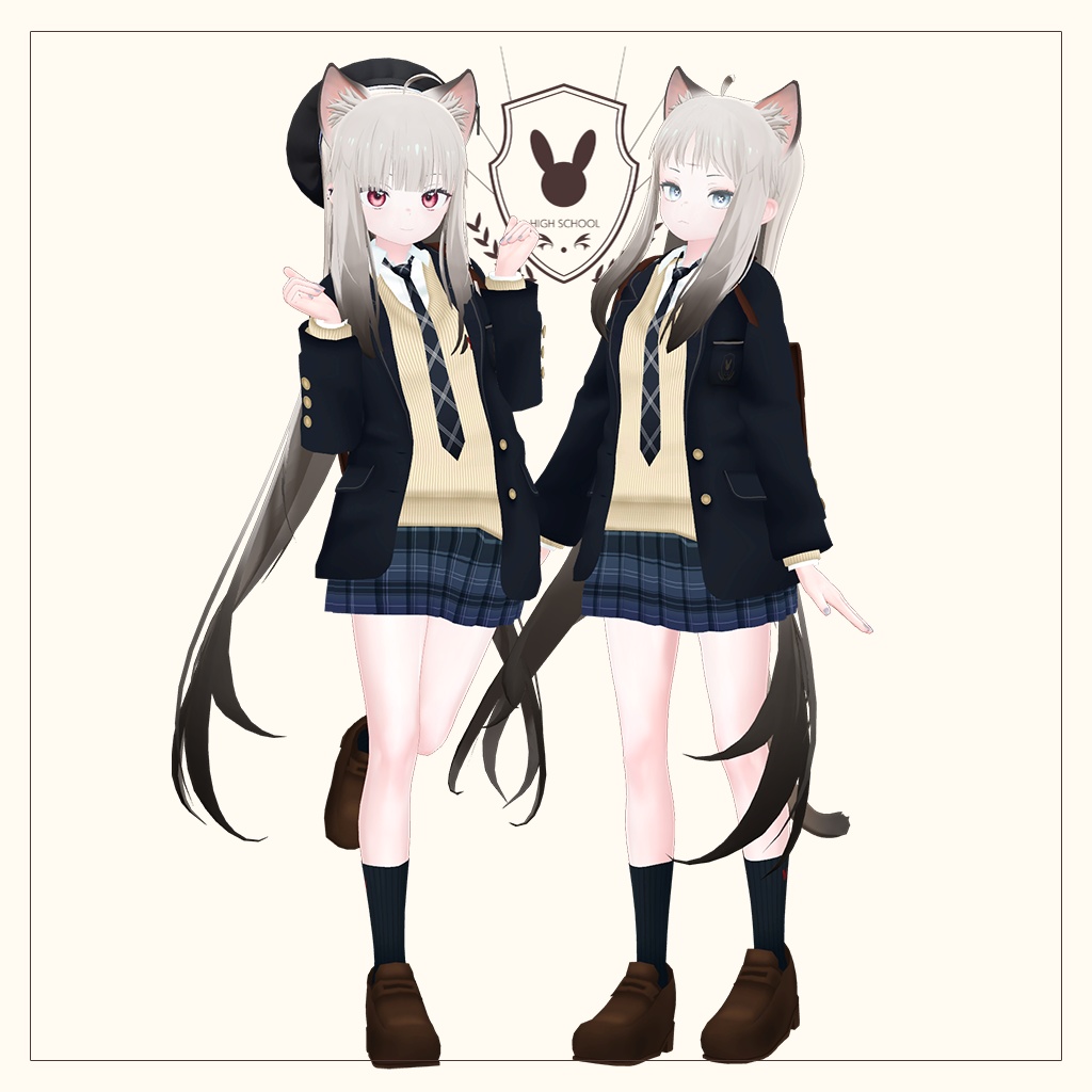 「ユギ/ミヨ」専用【3D衣装モデル】公立高校制服