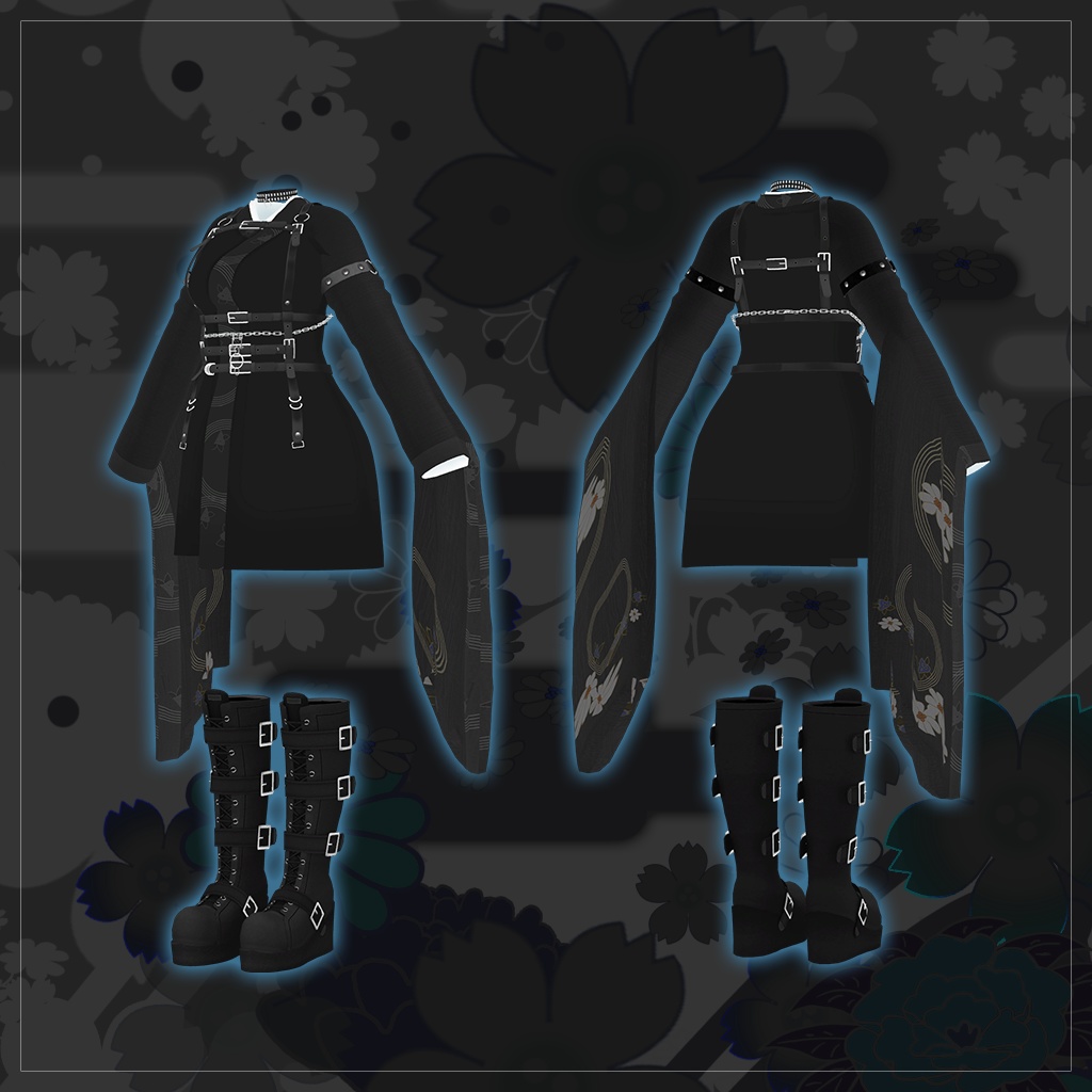 「ゾメちゃん」専用【3D衣装モデル】宵闇(よいやみ)