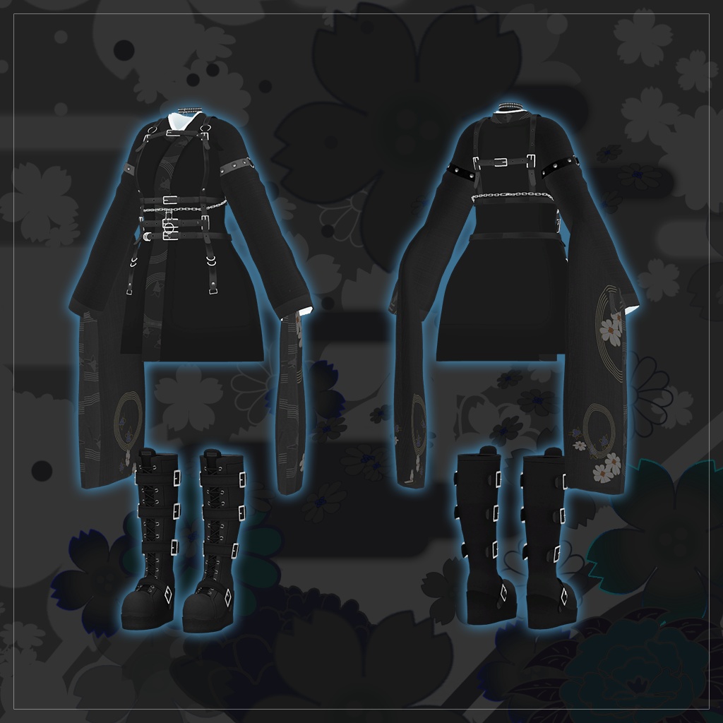 「サフィー」専用【3D衣装モデル】宵闇(よいやみ)