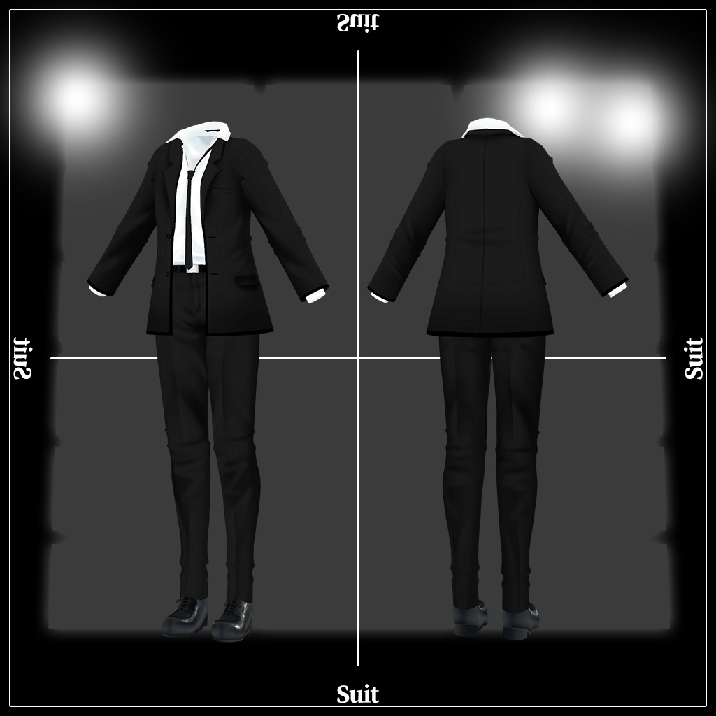 「竜胆」専用【3D衣装モデル】スーツ