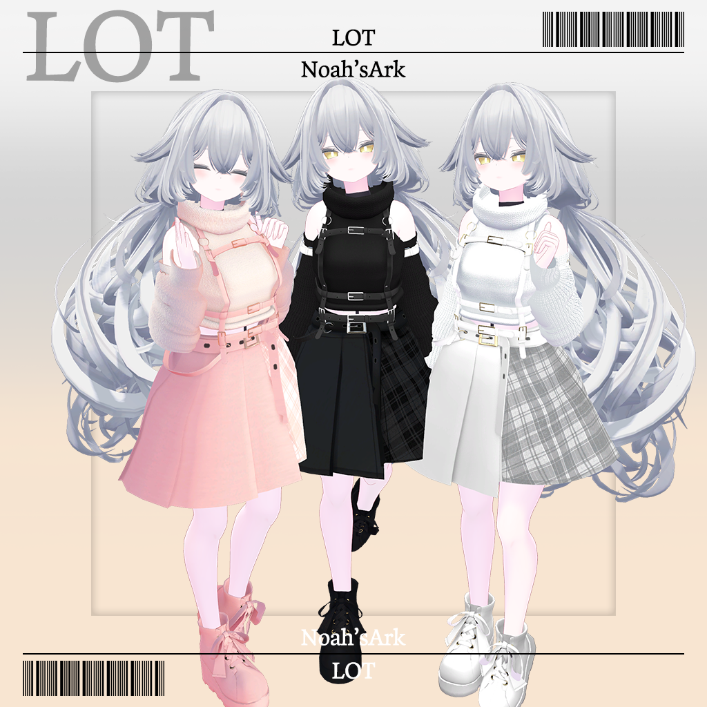 「ルルネ」専用【3D衣装モデル】LOT