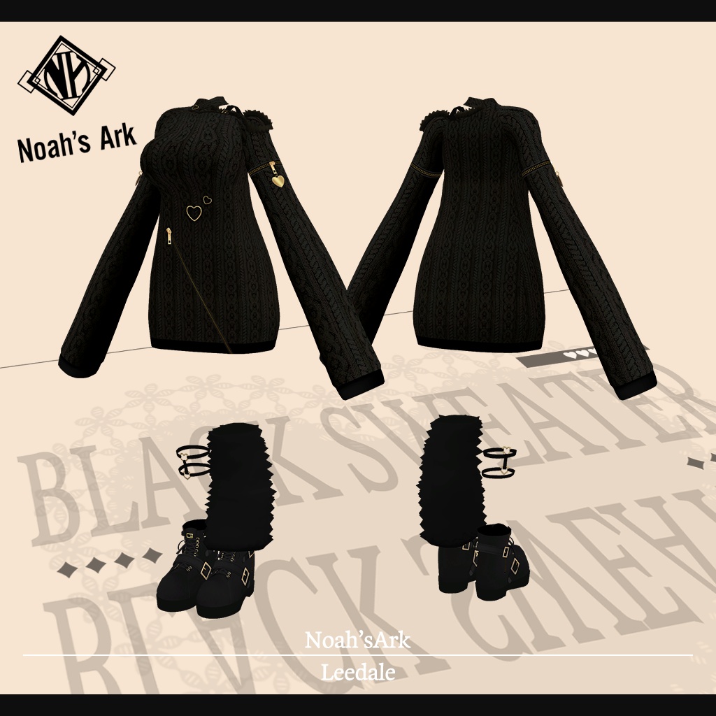 「ナナセ・ノワール」専用【3D衣装モデル】Leedale(リーデイル)