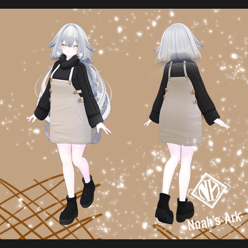 「ルルネ」専用【3D衣装モデル】CaffeMocha(カフェモカ)