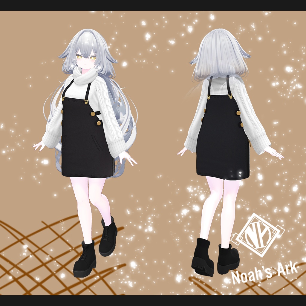 「ルルネ」専用【3D衣装モデル】CaffeMocha(カフェモカ)