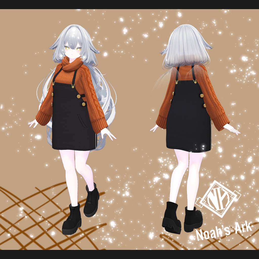 「ルルネ」専用【3D衣装モデル】CaffeMocha(カフェモカ)