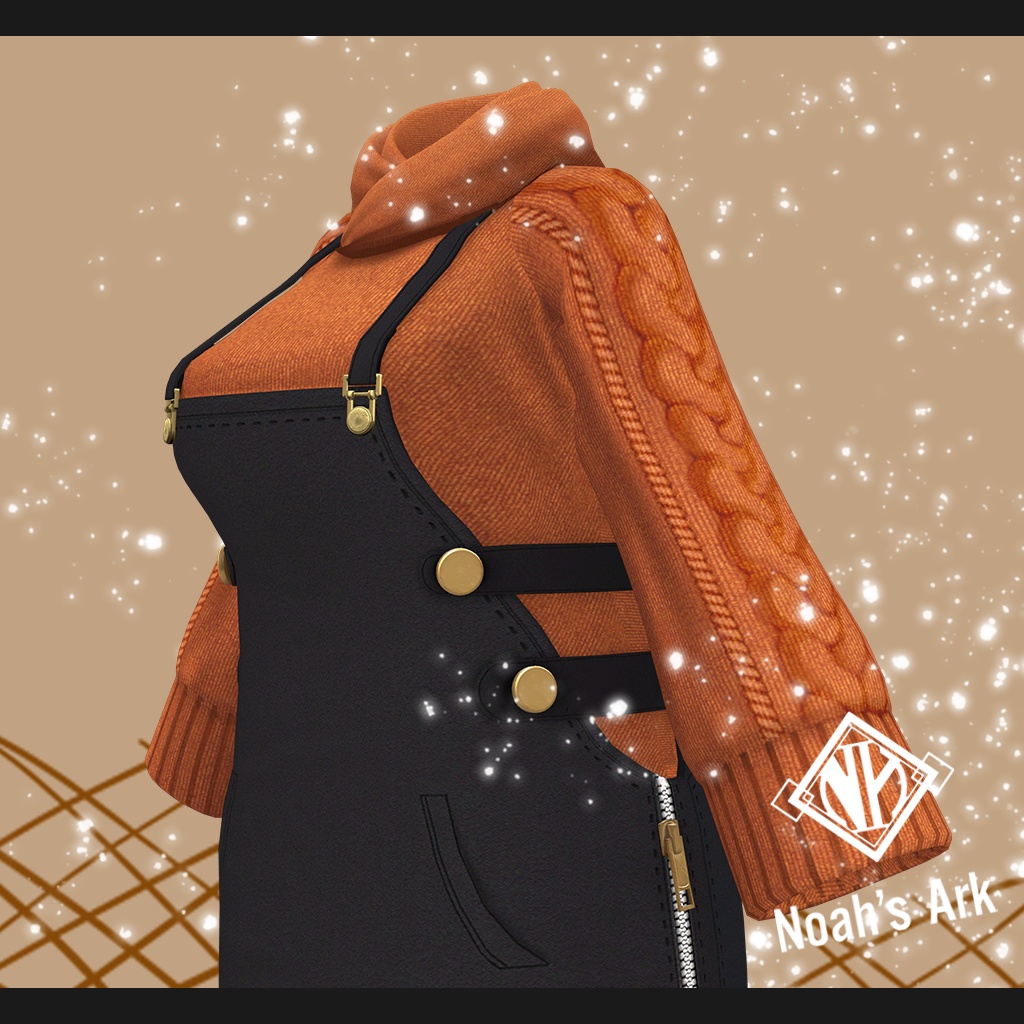 「龍のヨルちゃん」専用【3D衣装モデル】CaffeMocha(カフェモカ)