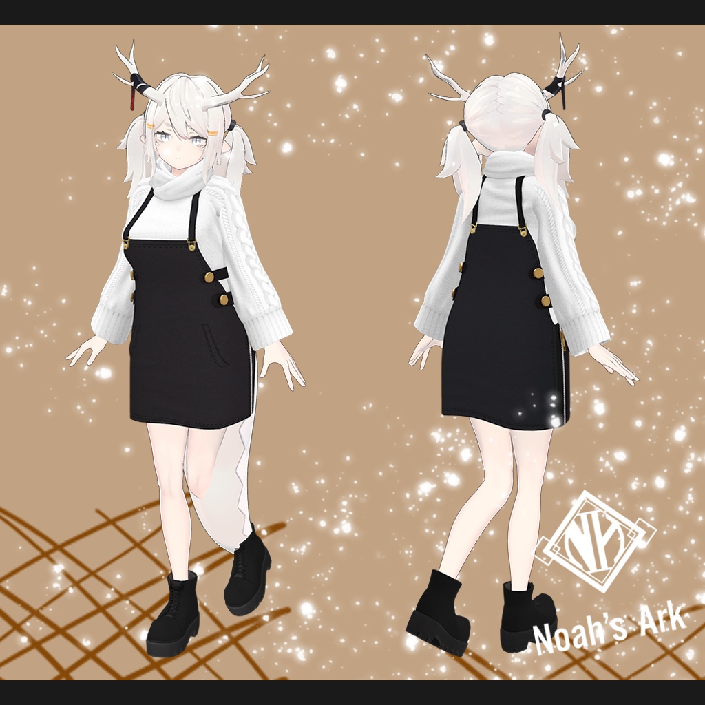 「龍のヨルちゃん」専用【3D衣装モデル】CaffeMocha(カフェモカ)