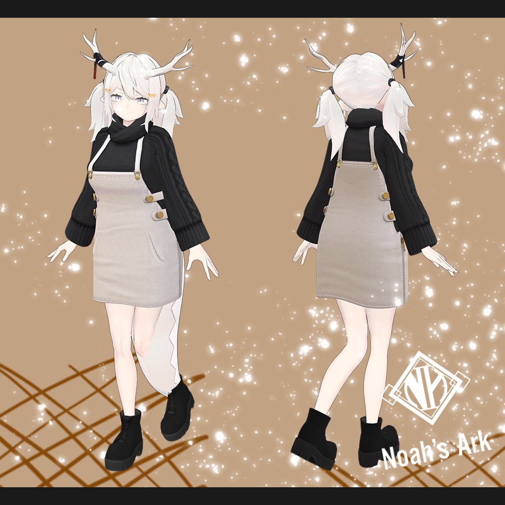 「龍のヨルちゃん」専用【3D衣装モデル】CaffeMocha(カフェモカ)