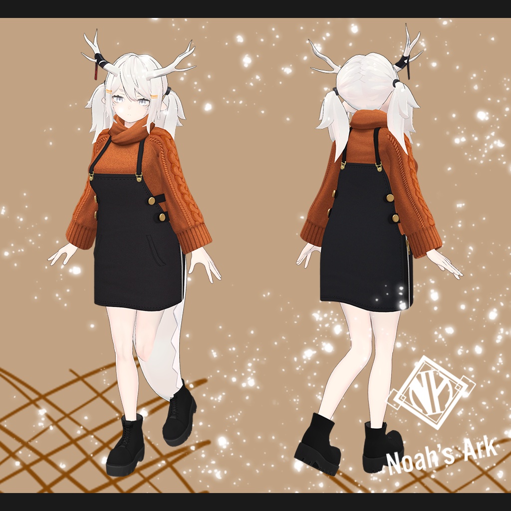 「龍のヨルちゃん」専用【3D衣装モデル】CaffeMocha(カフェモカ)