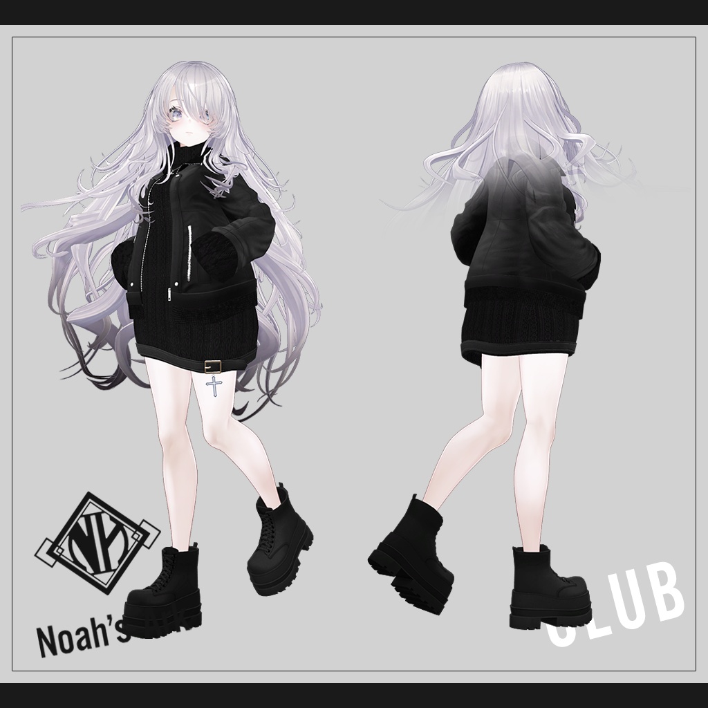 「ナナセ・ノワール」専用【3D衣装モデル】CLUB