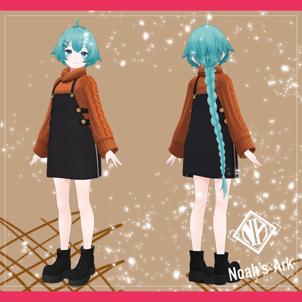 「薄荷」専用【3D衣装モデル】CaffeMocha(カフェモカ)