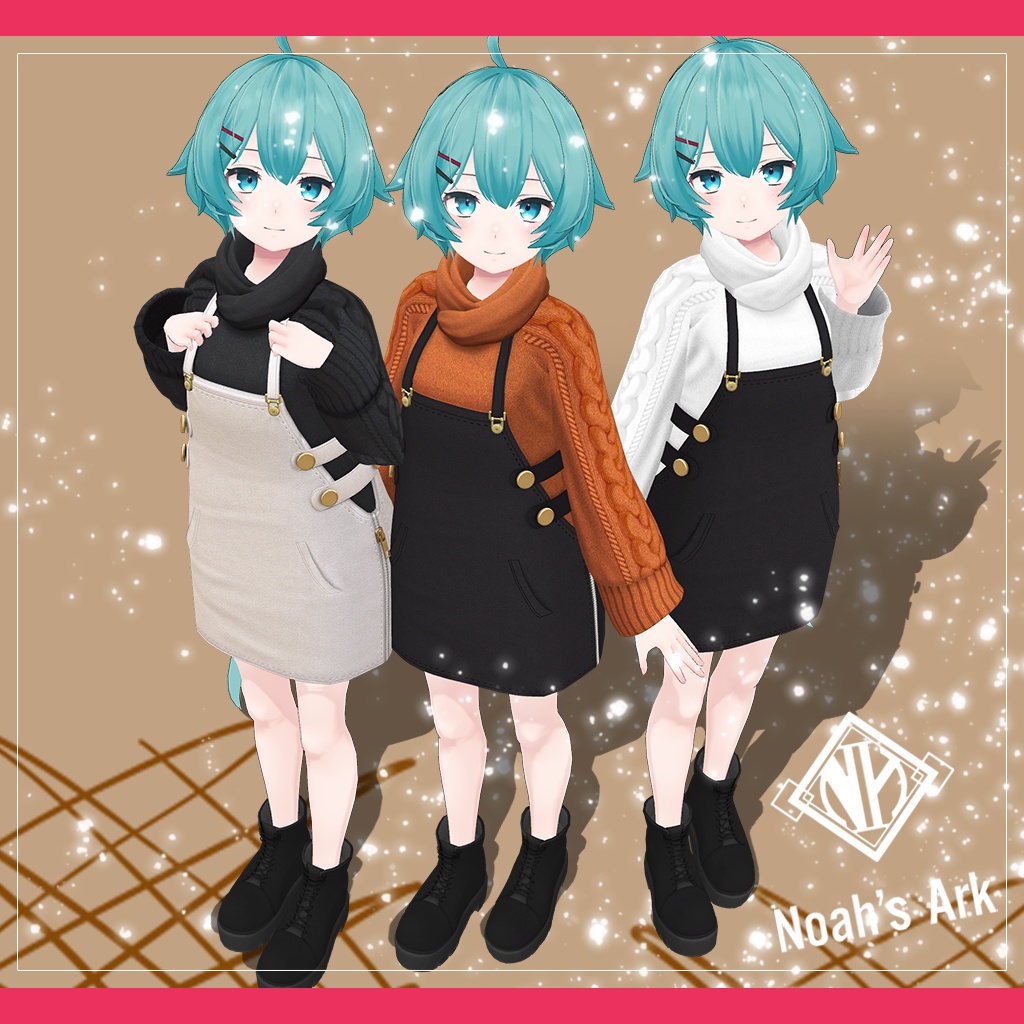 「薄荷」専用【3D衣装モデル】CaffeMocha(カフェモカ)