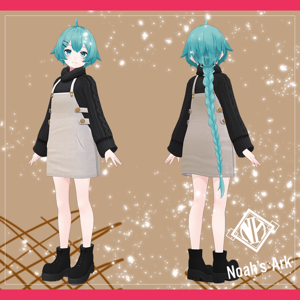 「薄荷」専用【3D衣装モデル】CaffeMocha(カフェモカ)