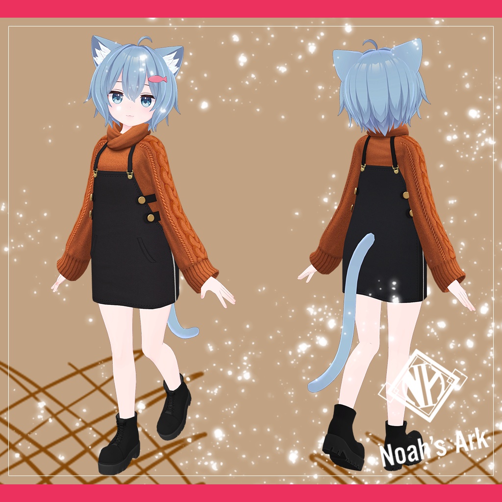 「ラスク」専用【3D衣装モデル】CaffeMocha(カフェモカ)