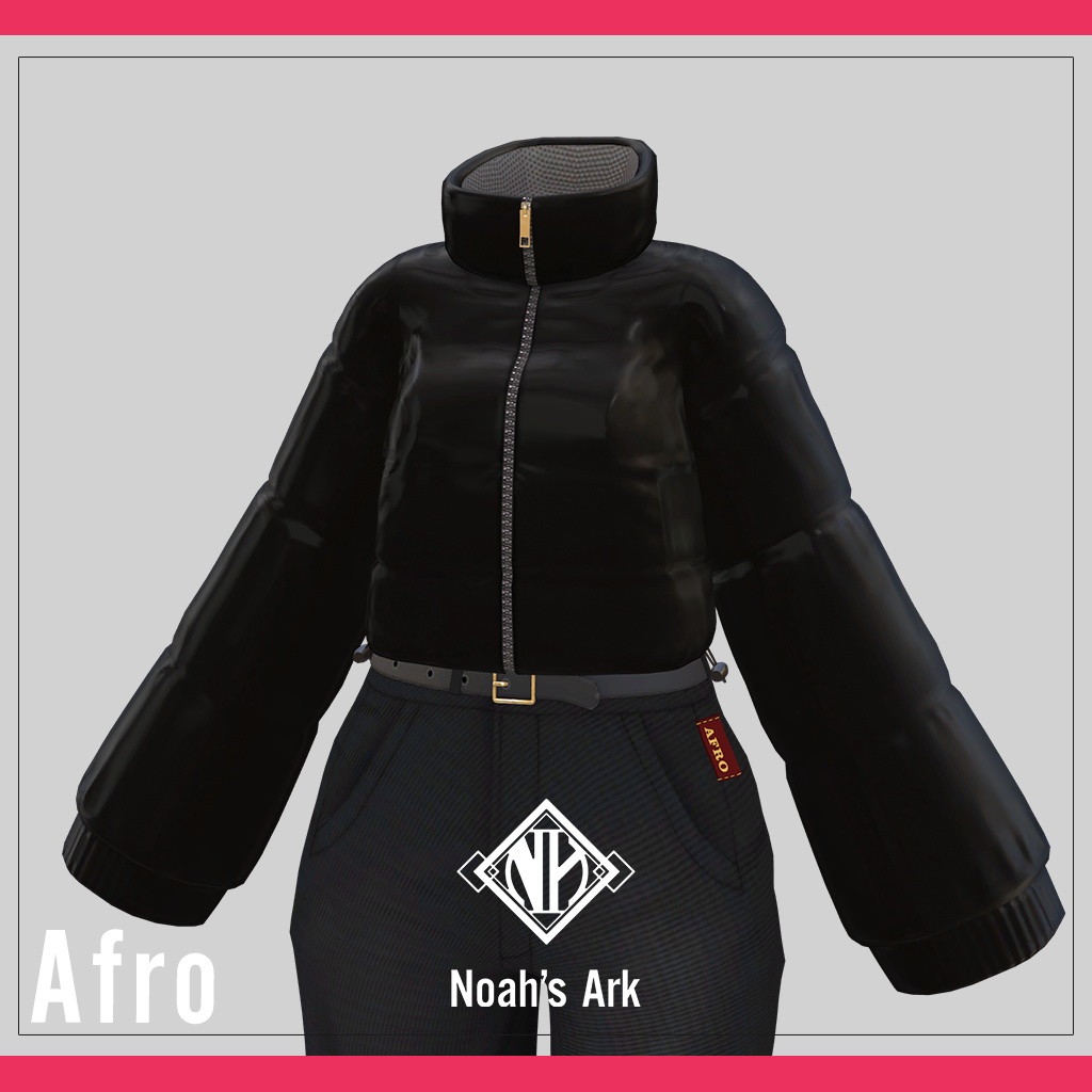 「ルルネ」専用【3D衣装モデル】アフロ