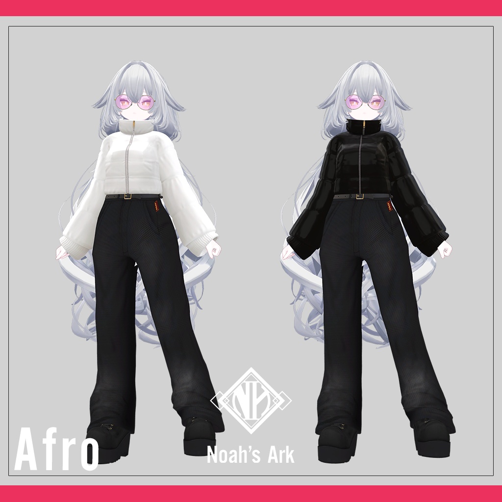 「ルルネ」専用【3D衣装モデル】アフロ