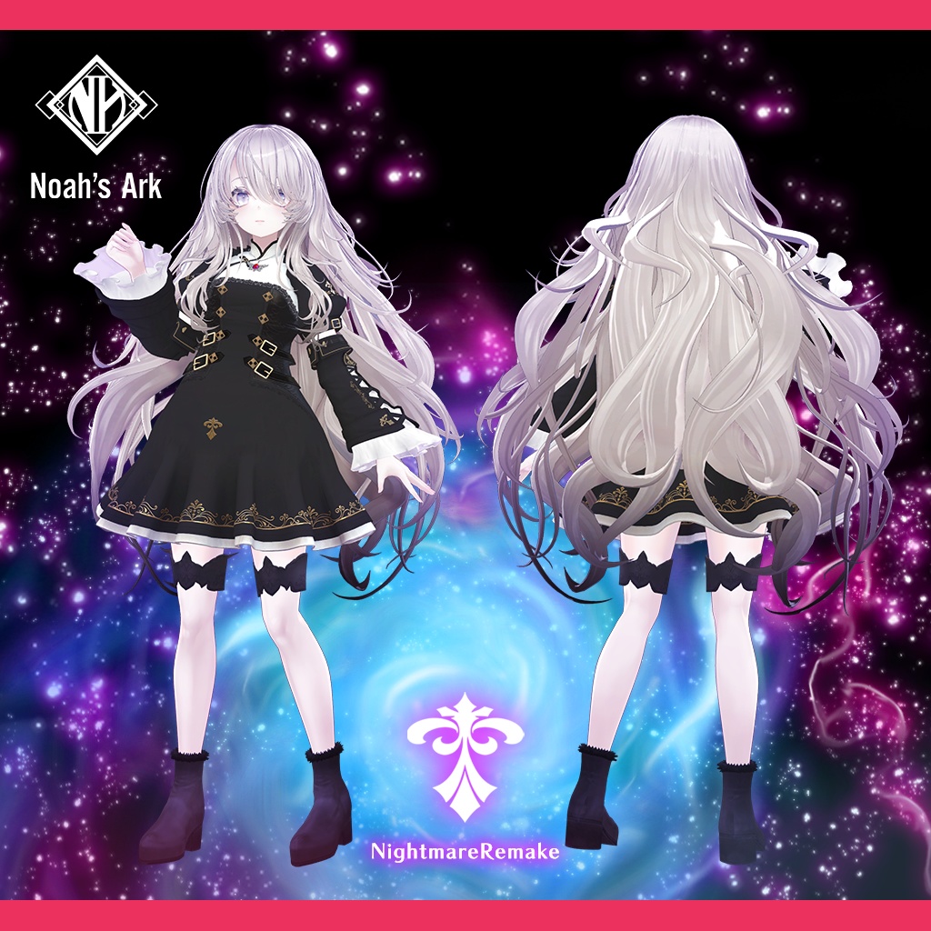 「ナナセ・ノワール」専用【3D衣装モデル】ナイトメアRemake