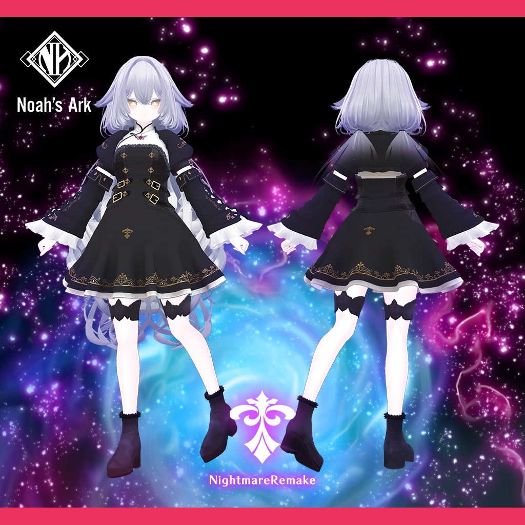 「ルルネ」専用【3D衣装モデル】ナイトメアRemake