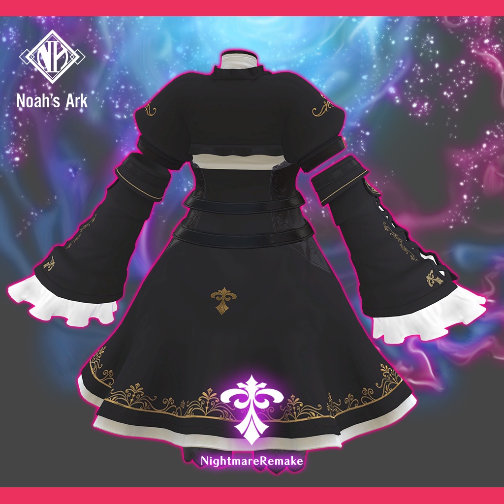 「ルルネ」専用【3D衣装モデル】ナイトメアRemake