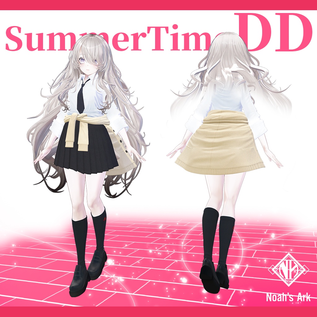 「ナナセ・ノワール」専用【3D衣装モデル】夏制服/サマータイムDD