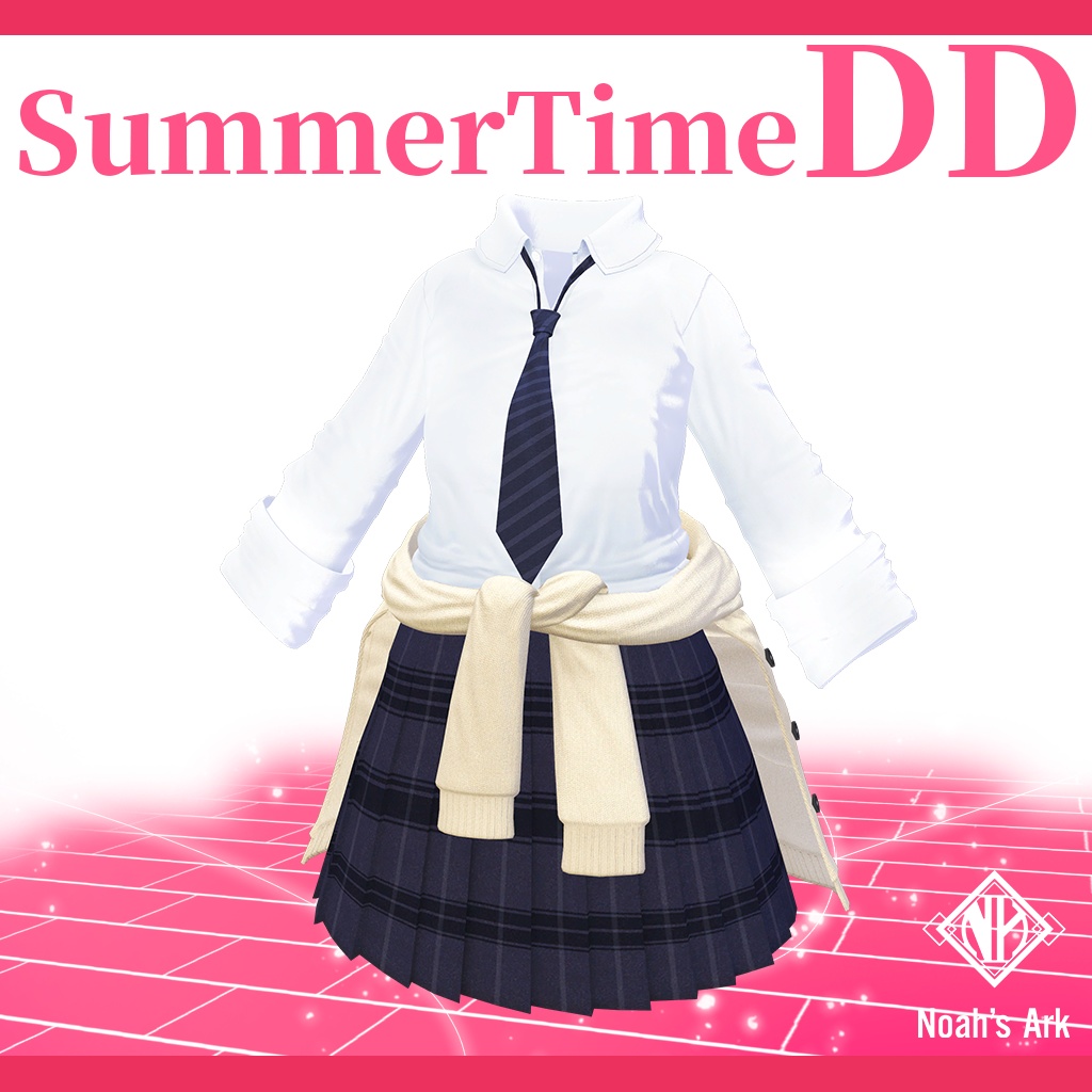 「ナナセ・ノワール」専用【3D衣装モデル】夏制服/サマータイムDD