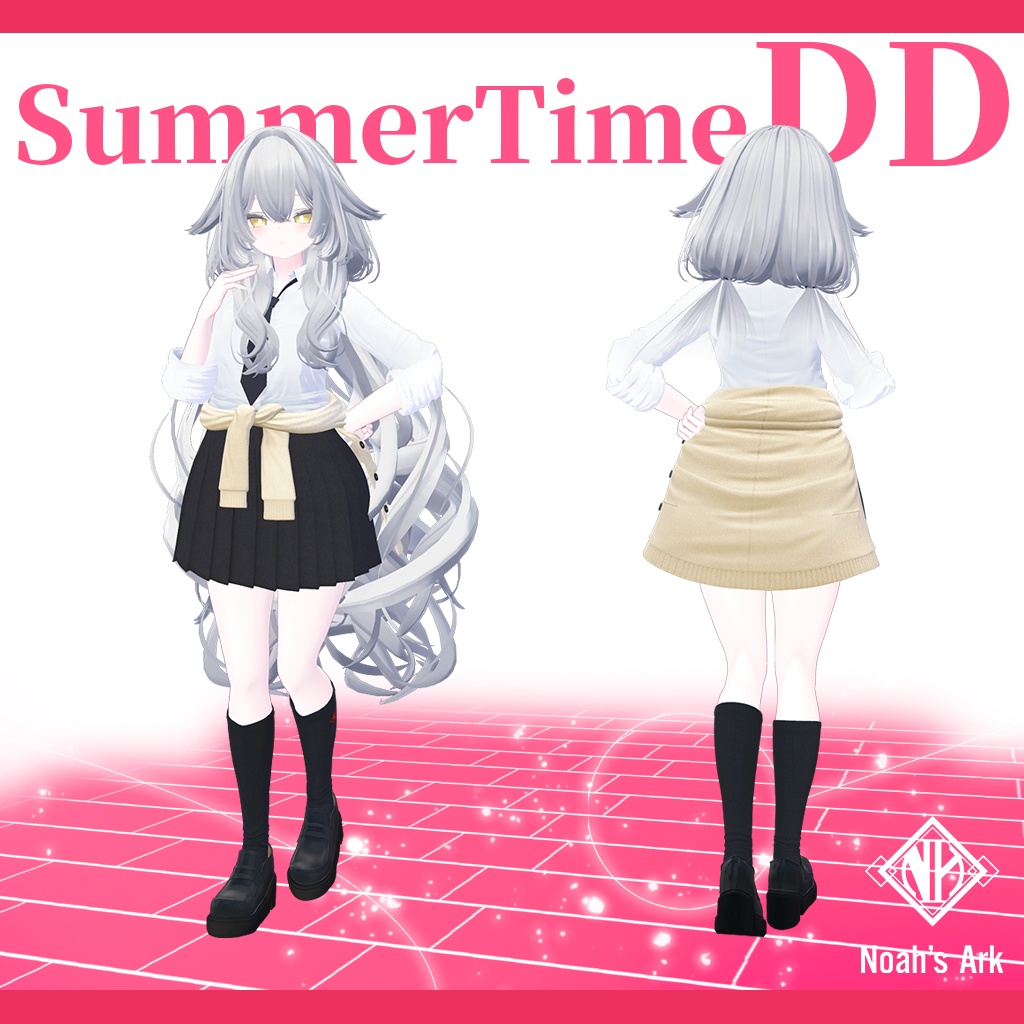 「ルルネ」専用【3D衣装モデル】夏制服/サマータイムDD