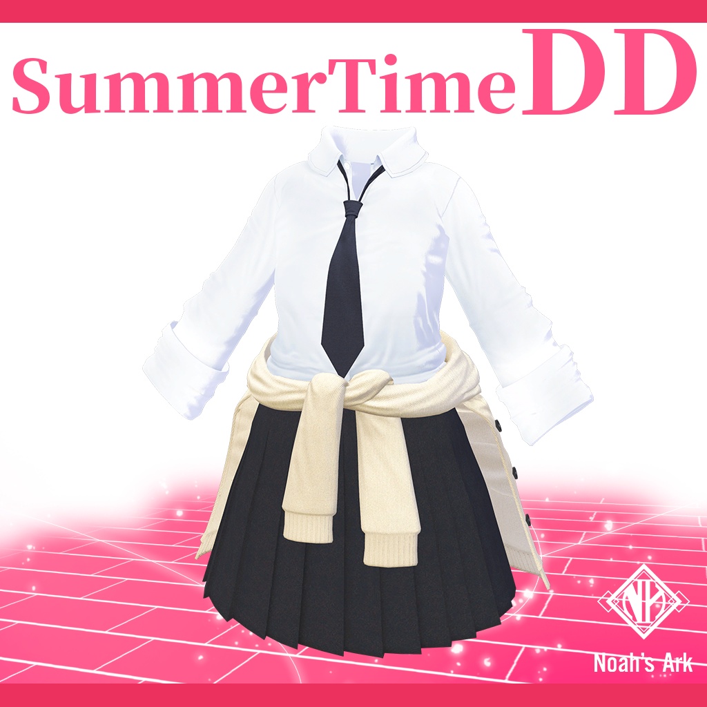 「ルルネ」専用【3D衣装モデル】夏制服/サマータイムDD