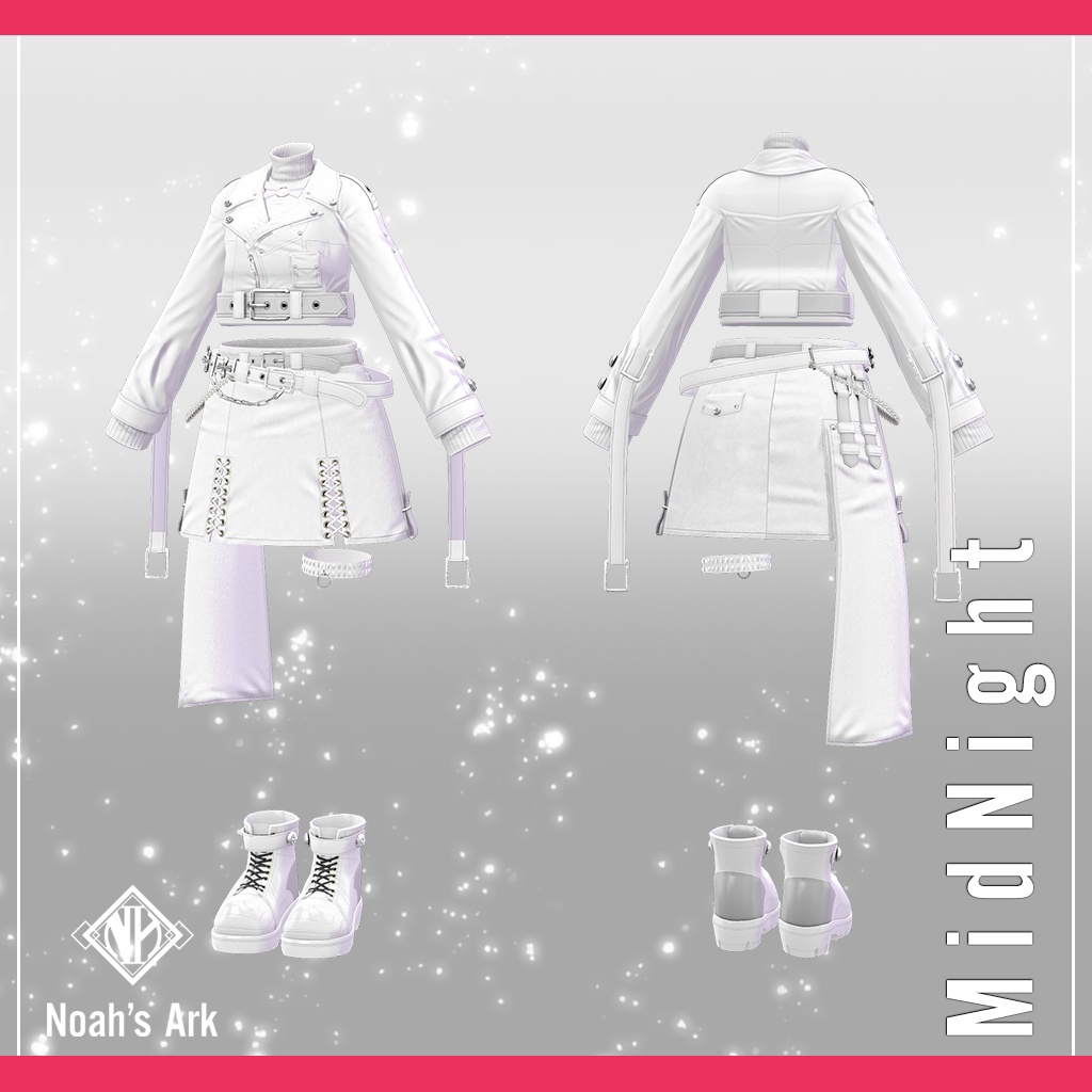 「ルルネ」専用【3D衣装モデル】ミッドナイト / MidNight