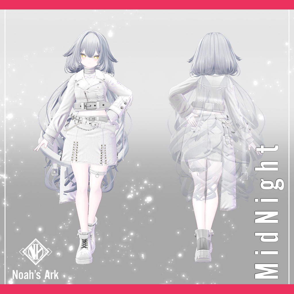 「ルルネ」専用【3D衣装モデル】ミッドナイト / MidNight