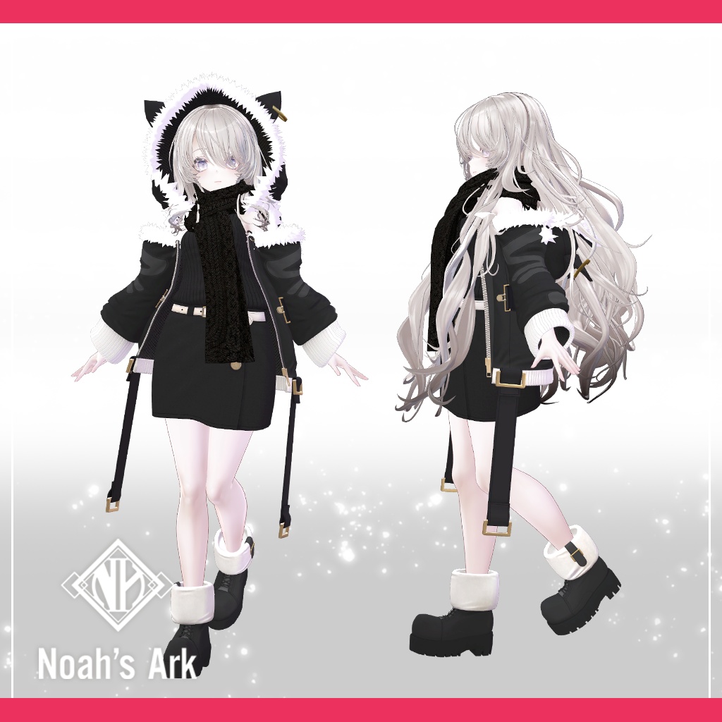 「ナナセ・ノワール」専用【3D衣装モデル】きなこもち