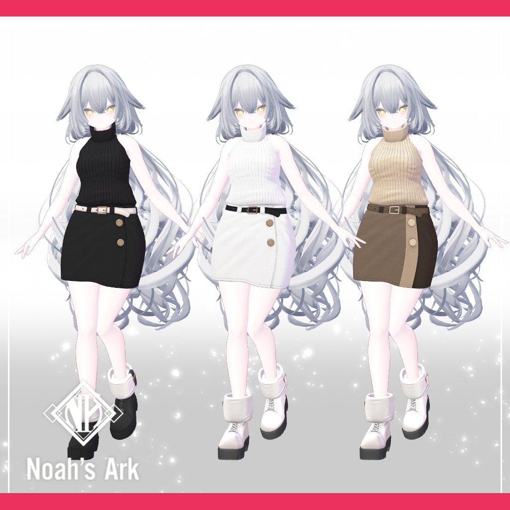 「ルルネ」専用【3D衣装モデル】きなこもち