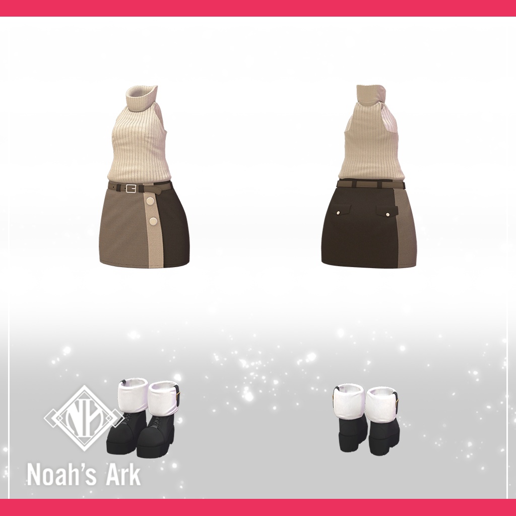 「シフォン-Chiffon-」「ショコラ-Chocolat-」【3D衣装モデル】きなこもち