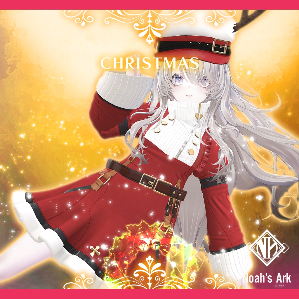 「ナナセ・ノワール」専用【3D衣装モデル】キャンディスCHRISTMAS