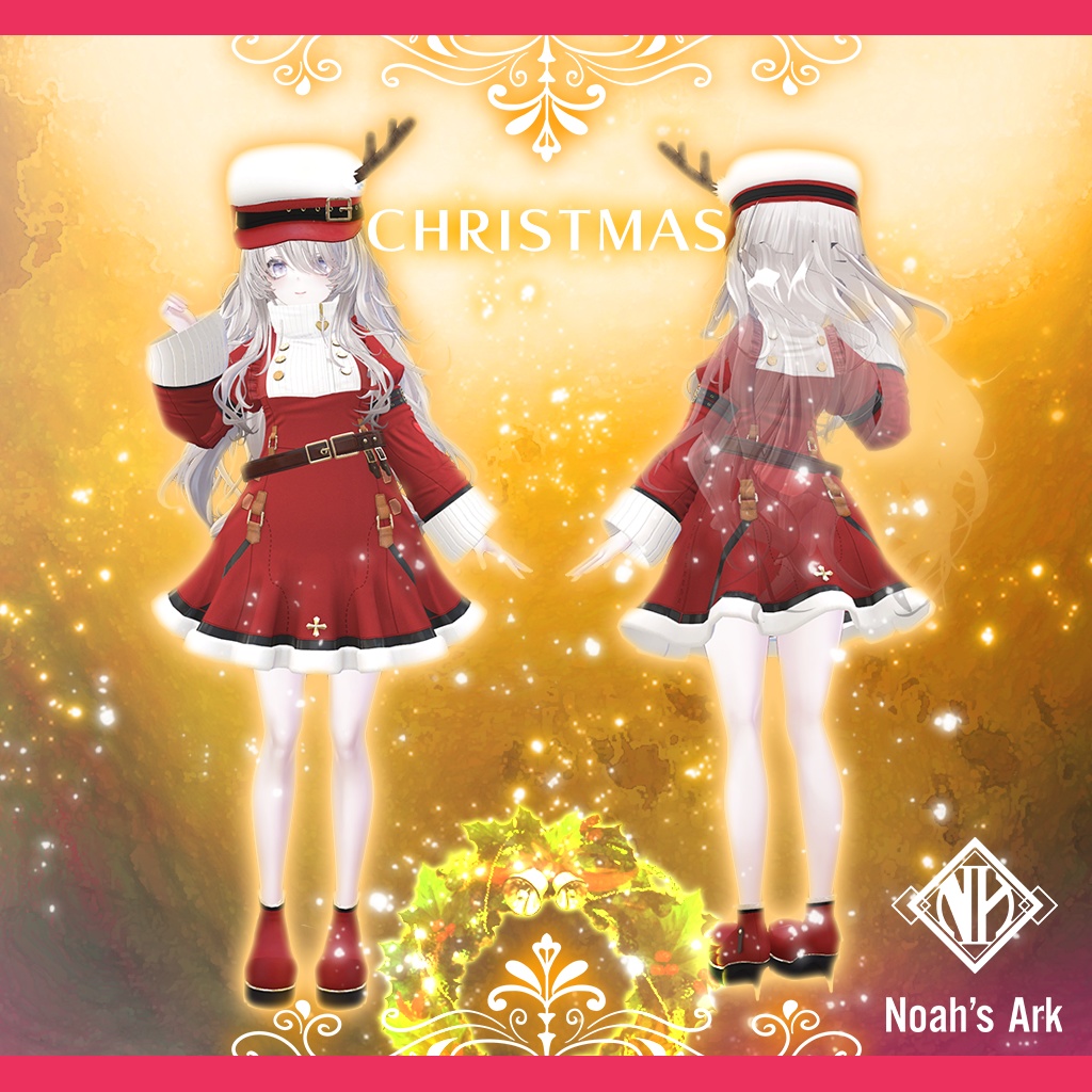 「ナナセ・ノワール」専用【3D衣装モデル】キャンディスCHRISTMAS