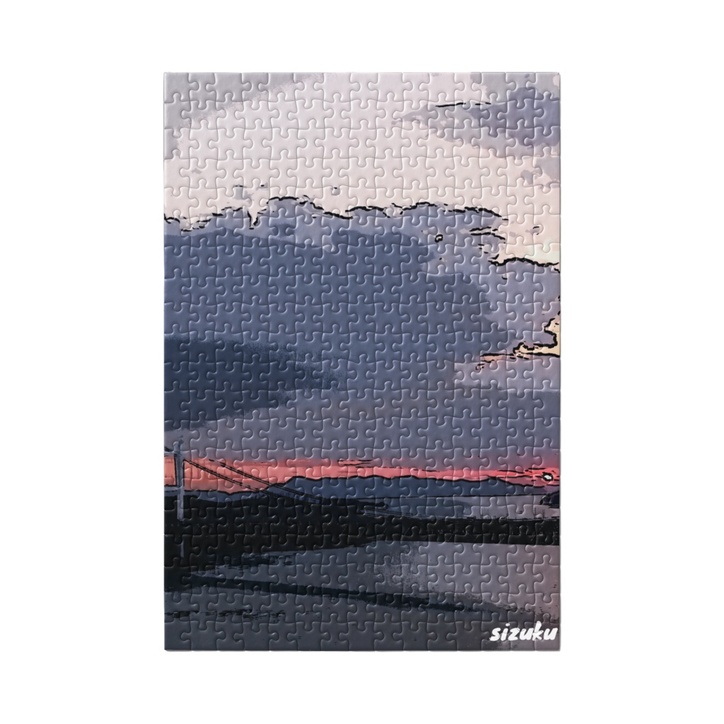 瀬戸大橋と夕陽