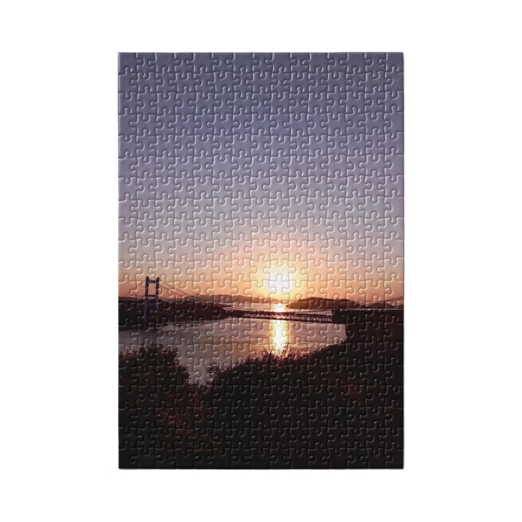 瀬戸大橋と夕陽