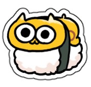 うんたねこステッカー（うんた巻き）