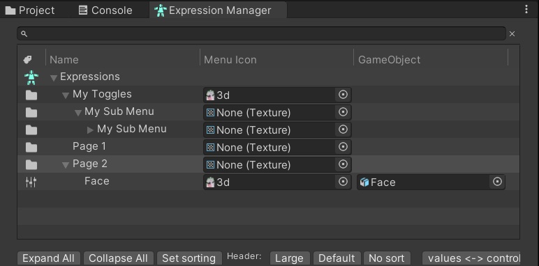VRChat - Expression Manager