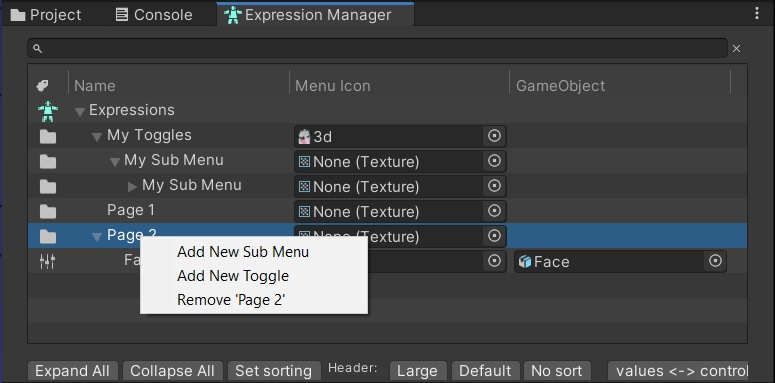 VRChat - Expression Manager
