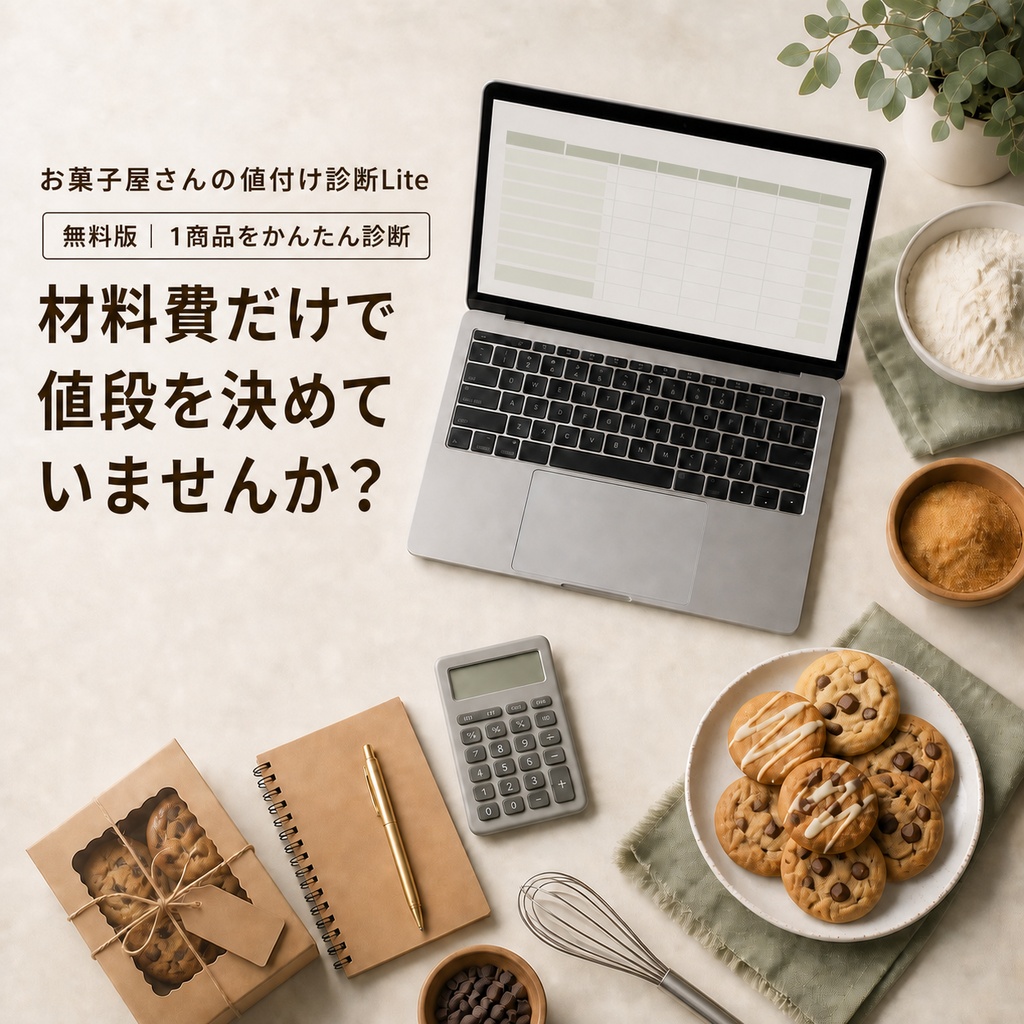 お菓子屋さんの値付け診断Lite｜無料・焼き菓子・パンの原価計算 Excel