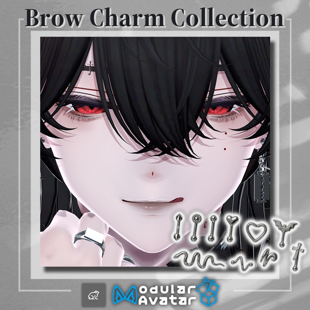 【MA対応】 Brow Charm Collection 【15アバター対応  add 真央 / 彼方 】