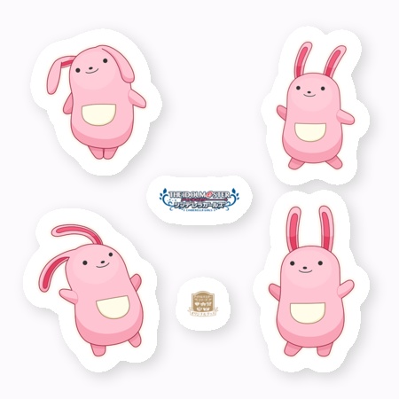 ぴにゃこら太・杏のうさぎステッカー
