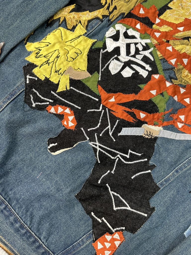 我妻善逸イメージ 雷デザイン ハンドメイドジャケット【限定10点】